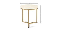 Table d'appoint JOURNA marbre blanc