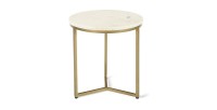 Table d'appoint JOURNA marbre blanc