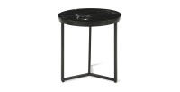 Table d'appoint JOURNA marbre noir