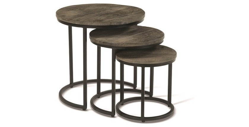 Table basse collection PLATO gris.