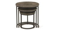 Table basse collection PLATO gris.