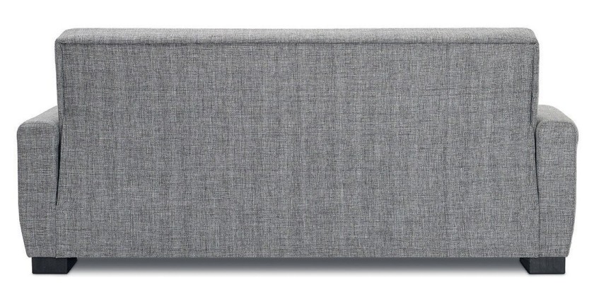 Canapé 4 places convertible gris clair ZEN, couchage 190x120 cm