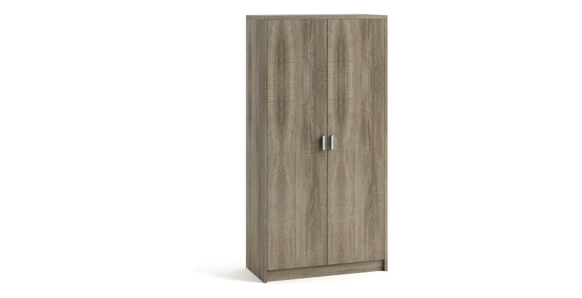 Armoire, collection TOLLY, 2 portes, 75x150 cm, coloris chêne sonoma