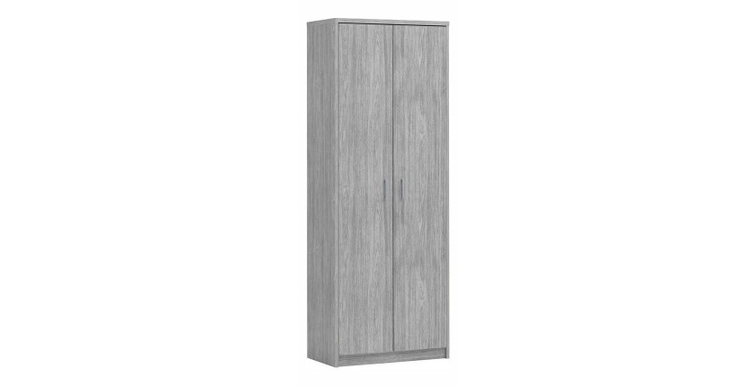 Armoire, collection SPACI, 2 portes, 72x148 cm, coloris chêne gris