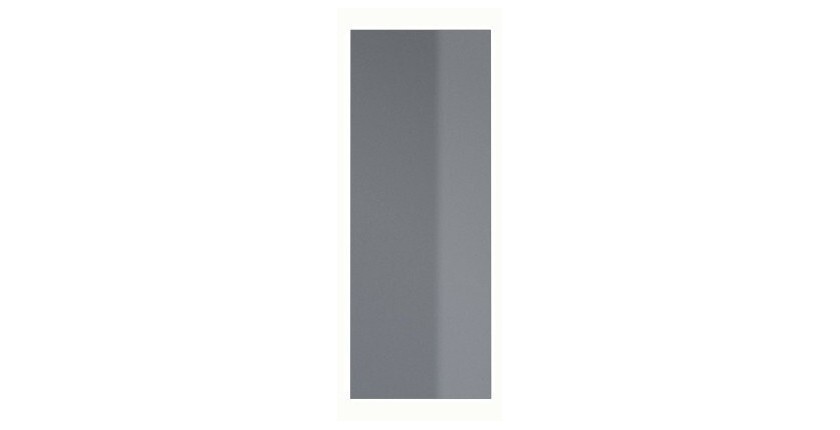 Vitrine suspendue 1 porte collection ZANTE. Coloris noir et gris brillant.