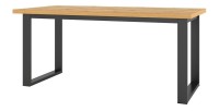 Table extensible 10 personnes pour salle à manger collection MILO coloris chêne.