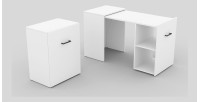 Bureau pliable spécial petite espace collection FLIP coloris blanc.