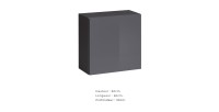Armoire suspendue coloris gris 60x60cm pour salon collection SWITCH.