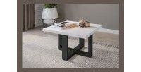 Table basse design forme carrée collection COXI Couleur noir et blanc.