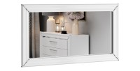 Grand miroir blanc collection DOHA. Accessoire idéal pour votre chambre ou salle à manger
