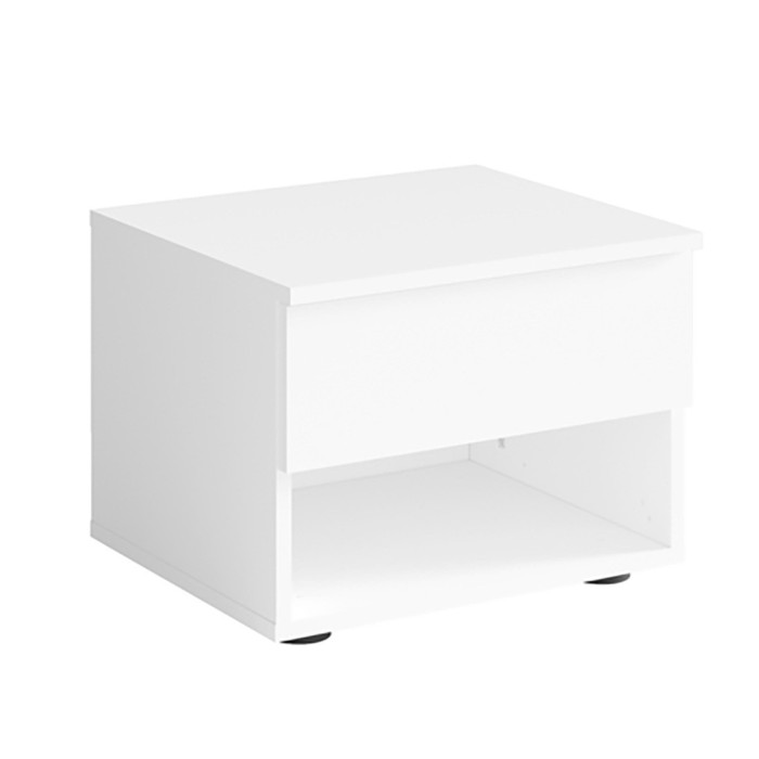 Chevets, collection NOFI. Lot de deux tables de nuit coloris blanc