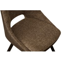 Chaise revêtement Bouclé pour salle à manger coloris Sable. Collection FILA