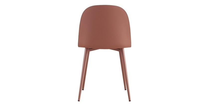 Chaise 'JASMON' coussin PU Terracotta, dimension H81 x L51 x P44, idéal pour votre cuisine ou salle à manger