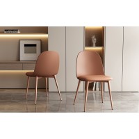 Chaise 'JASMON' coussin PU Terracotta, dimension H81 x L51 x P44, idéal pour votre cuisine ou salle à manger