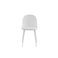 Chaise 'JASMON' Coussin PU Blanc, dimension H81 x L51 x P44, idéal pour votre cuisine ou salle à manger