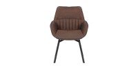 Chaise BOBO PU Micro fibre Brun, dimensions: H84 x L66.5 x P61 cm, idéal pour votre cuisine ou salle à manger