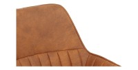 Chaise BOBO PU Micro fibre Cognac, dimensions: H84 x L66.5 x P61 cm, idéal pour votre cuisine ou salle à manger