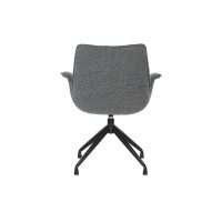 Chaise OMAR Bouclé Gris foncé, dimension H84 x L66 x D58, idéal pour votre cuisine ou salle à manger