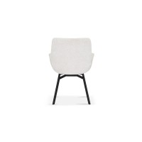 Chaise MADO Pivotant tissu Ecru, dimension H84 x L63 x P63, idéal pour votre cuisine ou salle à manger
