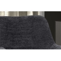Chaise MADO Pivotant tissu Gris foncé, dimension H84 x L63 x P63, idéal pour votre cuisine ou salle à manger