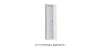 Vitrine suspendue grise avec 1 porte vitrée et éclairage LED inclus. Collection SWITCH.