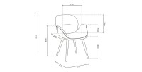Chaise MAXIMA Tissu Gris, dimension H85 x L64 x P60, idéal pour votre cuisine ou salle à manger