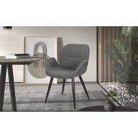 Chaise MAXIMA Tissu Gris, dimension H85 x L64 x P60, idéal pour votre cuisine ou salle à manger