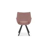 Chaise TIMOTE Tissu Rose, dimension H86.5 x L61 x P64, idéal pour votre cuisine ou salle à manger