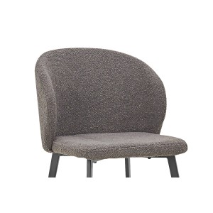 Chaise TOLO Tissu Bouclé Gris, dimension H80 x L51 x P55, idéal pour votre cuisine ou salle à manger