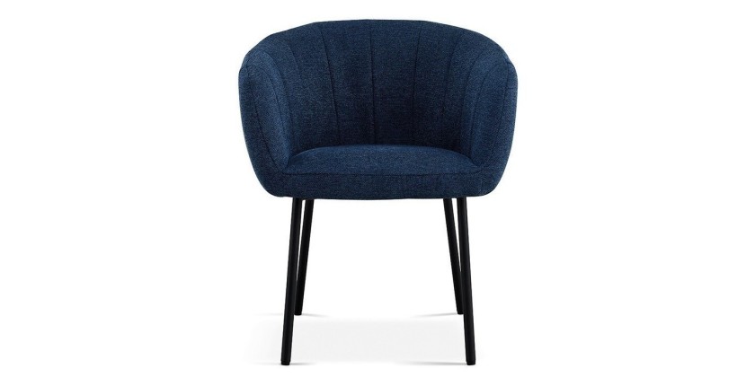 Chaise SEVILLE Tissu Bleu, dimension H79 x L57 x P62, idéal pour votre cuisine ou salle à manger