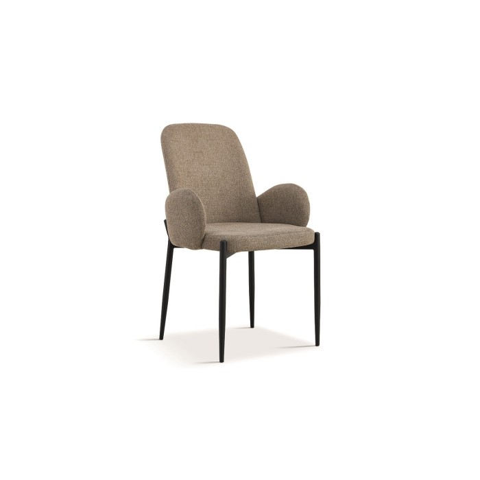 Chaise BALBOA Tissu Bouclé Sable, dimension H88 x L60 x P57, idéal pour votre cuisine ou salle à manger