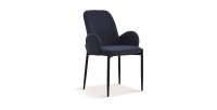 Chaise BALBOA Tissu Bleu, dimension H88 x L60 x P57, idéal pour votre cuisine ou salle à manger