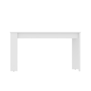 Table salle à manger rectangulaire collection SAMI, coloris blanc, 4 places, 139x81