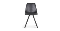 Chaise EMET PU Noir, dimension H83 x L46 x P60 cm, idéal pour votre cuisine ou salle à manger