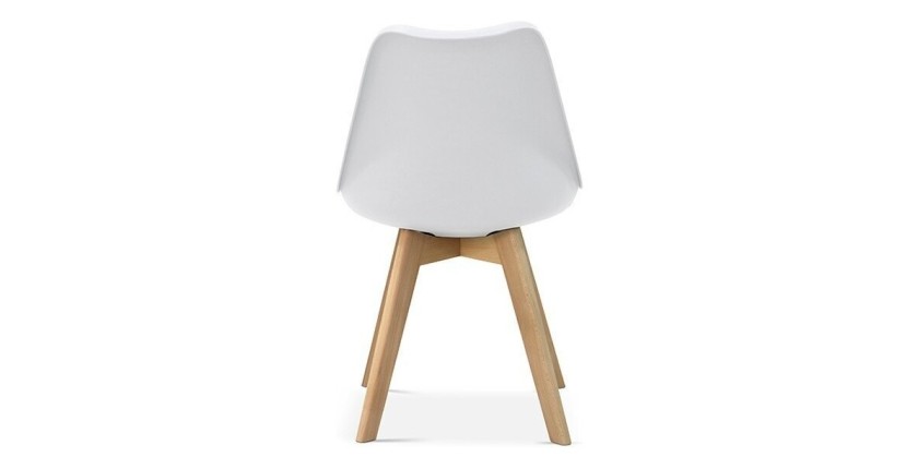 Chaise SEVENTY PU Blanc, dimension H83 x L54 x P48 cm, idéal pour votre cuisine ou salle à manger