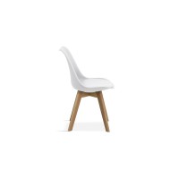 Chaise SEVENTY PU Blanc, dimension H83 x L54 x P48 cm, idéal pour votre cuisine ou salle à manger