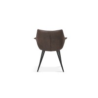 Chaise MILANO PU Micro fibre Brun, dimensions: H81 x L69 x P77 cm, idéal pour votre salle a manger ou cuisine
