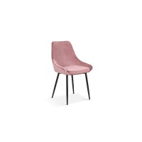 Chaise MICRA Velours Rose, dimensions: H86 x L49 x P61 cm, idéal pour un salon de prestige