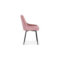 Chaise MICRA Velours Rose, dimensions: H86 x L49 x P61 cm, idéal pour un salon de prestige