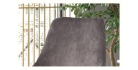 Chaise MICRA Velours Gris, dimensions: H86 x L49 x P61 cm, idéal pour un salon de prestige