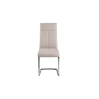 Chaise ALI PU Capuccino, dimensions: H101 x L42 x P61 cm, idéal pour une salle a manger unique