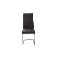 Chaise ALI PU Noir, dimensions: H101 x L42 x P61 cm, idéal pour une salle a manger unique