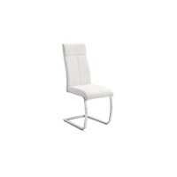 Chaise ALI PU Blanc, dimensions: H101 x L42 x P61 cm, idéal pour une salle à manger unique