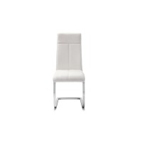 Chaise ALI PU Blanc, dimensions: H101 x L42 x P61 cm, idéal pour une salle à manger unique