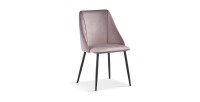 Chaise MARIA Velours Rose, dimensions: H84 x L47 x P54 cm, idéal pour une salle a manger design et moderne