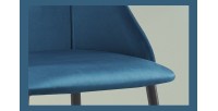 Chaise MARIA Velours Bleu, dimensions: H84 x L47 x P54 cm, idéal pour une salle a manger design et moderne