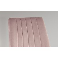 Chaise BRUCE Velours Rose, dimensions: H86 x L45 x P55 cm, idéal pour une salle à manger design et moderne