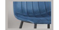 Chaise BRUCE Velours Bleu, dimensions: H86 x L45 x P55 cm, idéal pour une salle à manger design et moderne