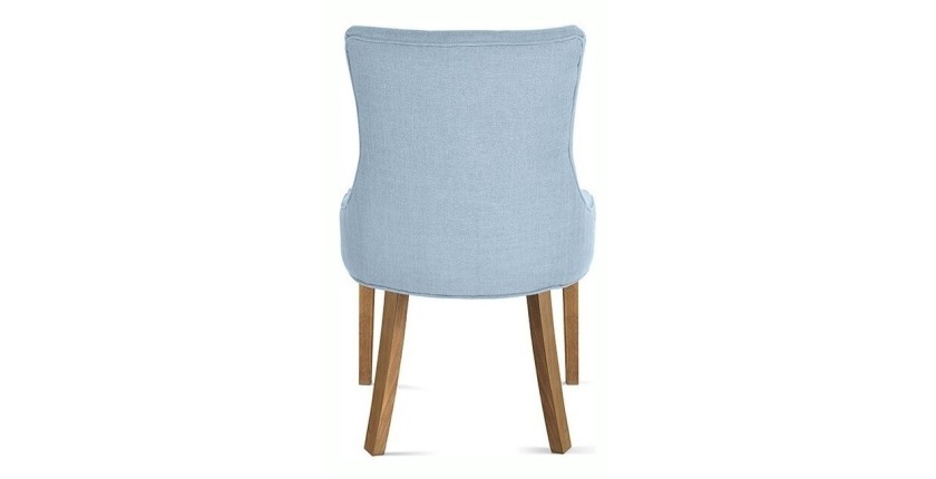 Chaise ROYA Tissu bleu, dimension H93 x L56 x P60, idéal pour votre cuisine ou salle à manger