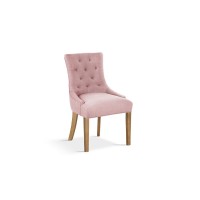 Chaise ROYA Tissu rose, dimension H93 x L56 x P60, idéal pour votre cuisine ou salle à manger